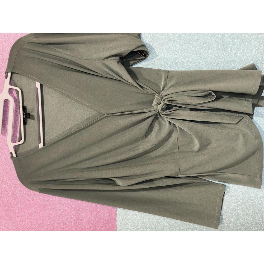 Stylish Tie-Front Long Sleeve Blouse - Picture 7 of 12